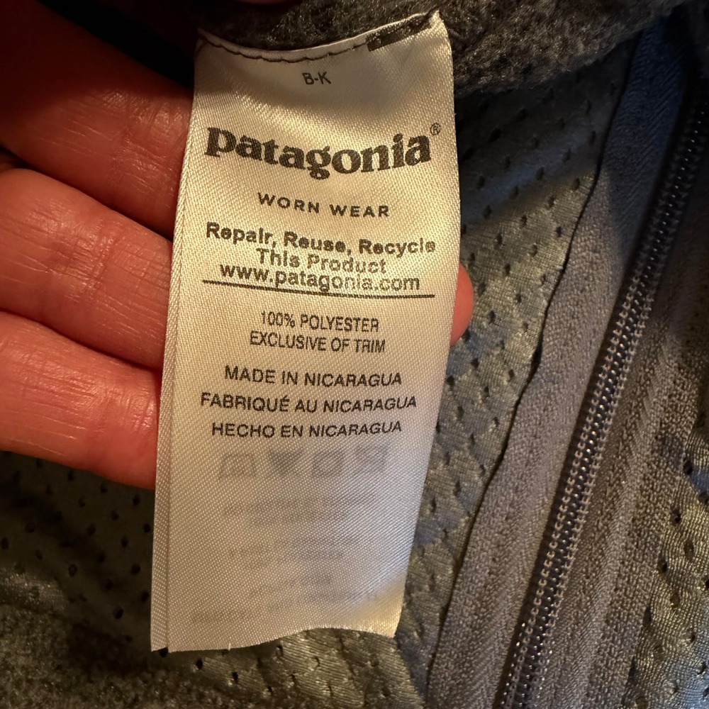 Patagonia Synchilla Fleece Vest Mens XL Heather Grey Full Zip Mock Neck Gorpcore - Picture 3 of 7